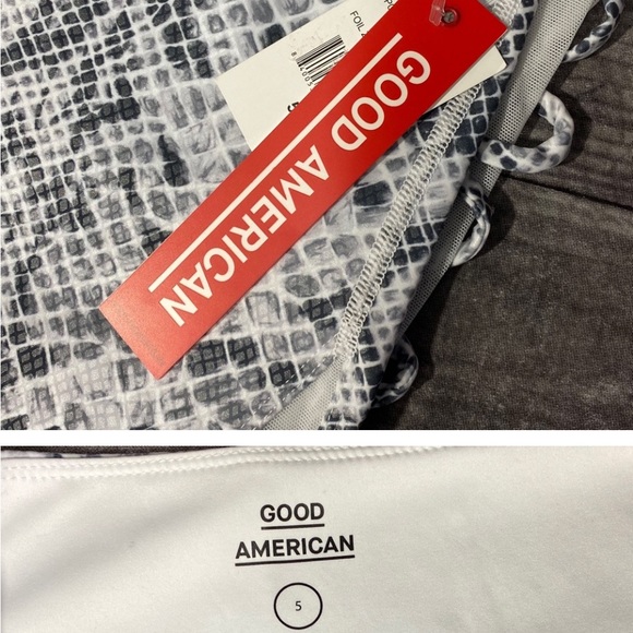 NWT Good American Python mesh side leggings - Picture 4 of 8